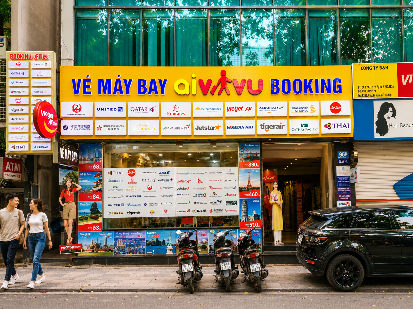 Ảnh mặt tiền văn phòng VeBayDiMy tại Hà Nội