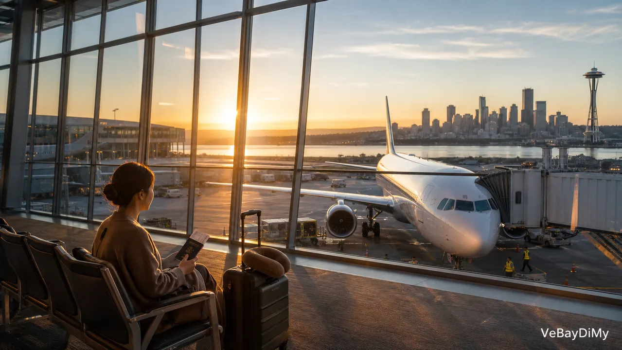 Ảnh minh họa: Vé máy bay China Eastern đi Seattle: kiểm tra hành trình và điều kiện vé