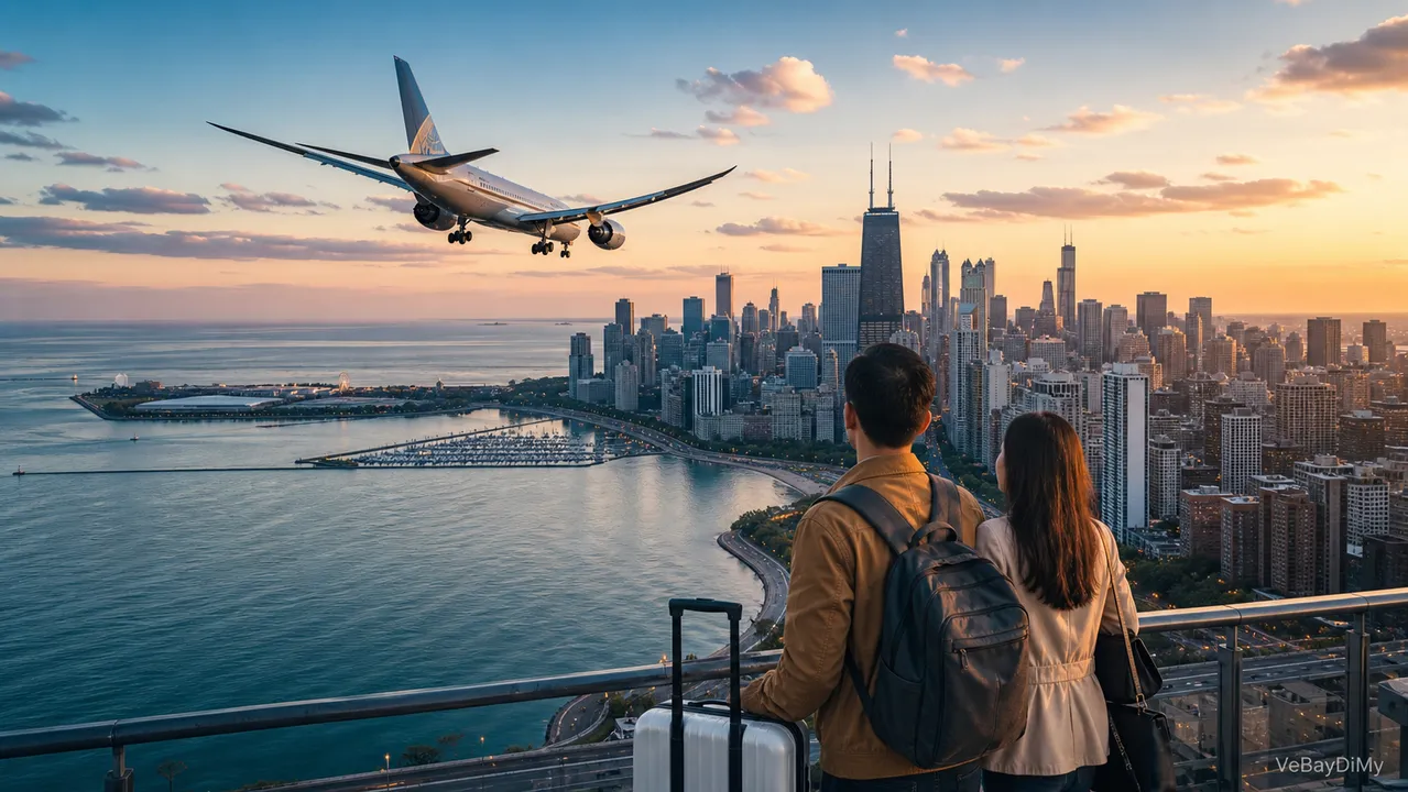 Ảnh minh họa: Vé máy bay United Airlines đi Chicago: Cẩm nang chuẩn bị hành trình từ Việt Nam
