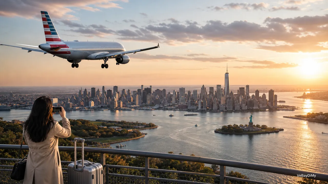 Ảnh minh họa: Vé máy bay từ New York về Việt Nam: chọn hành trình, quá cảnh và hành lý