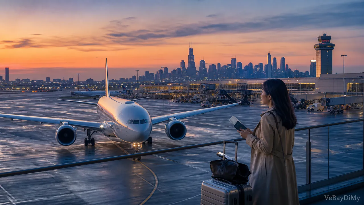 Ảnh minh họa: Vé máy bay American Airlines đi Chicago: Cẩm nang chuẩn bị hành trình từ Việt Nam